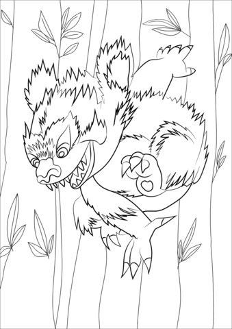 Drop Bear Coloring Page